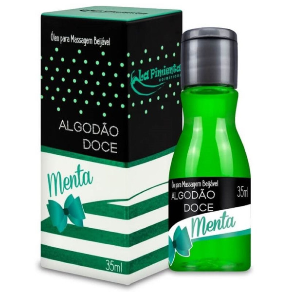 Algodão Doce Para Massagem Beijável De Menta - La Pimienta