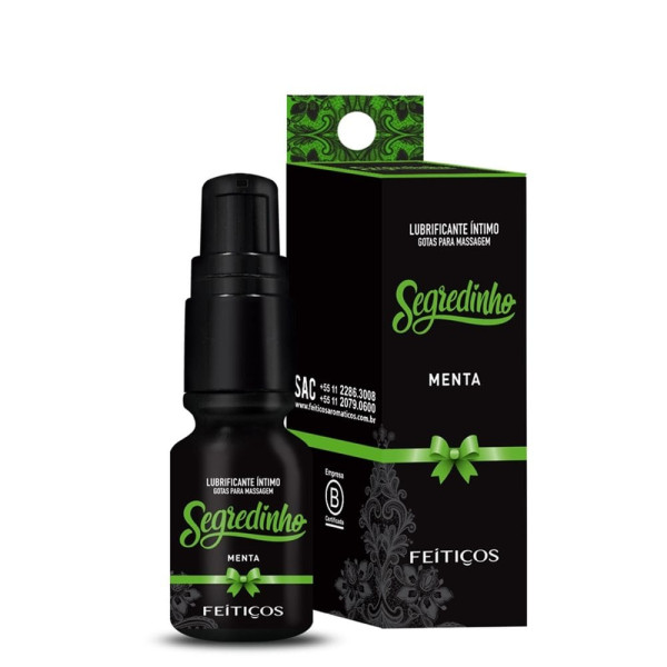 Lubrificante Segredinho Menta - Feitiços Aromáticos