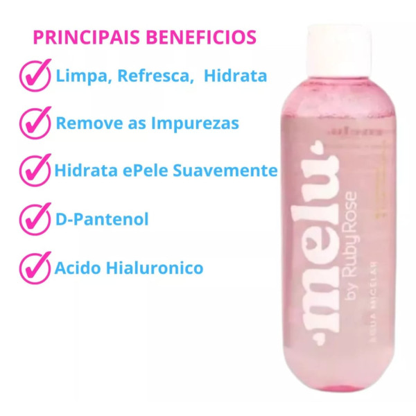 Agua Micelar Melu Ruby Rose Limpa Renova A Pele - RR-328