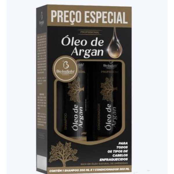 Kit Capilar óleo de Argan de 2 peças Shampoo + Condicionador - Bio Instinto
