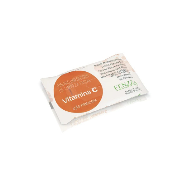 Lenço Umedecido De Limpeza Facial Vitamina C- Fenzza Make Up