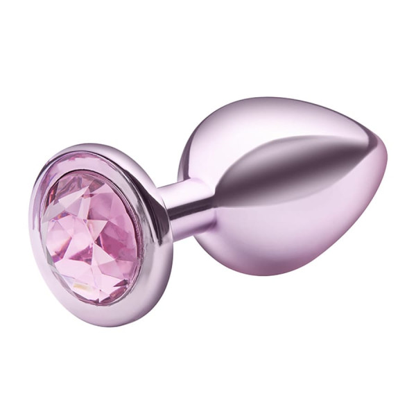 Plug Anal M Metalizado Com Pedra Linha Lite Sexy Fantasy - Rosa