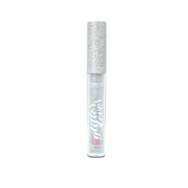 Lip Gloss Brilho Labial Glitter Lover Prata Pink 21