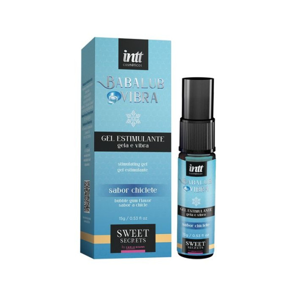 Gel Excitante Gela E Vibra Babalub Sabor Chiclete Intt 15g