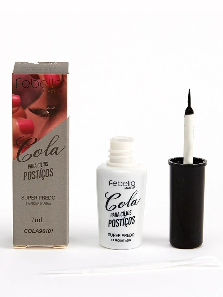 Cola para Cílios Preto Postiços a Prova D'água - Febella Makeup